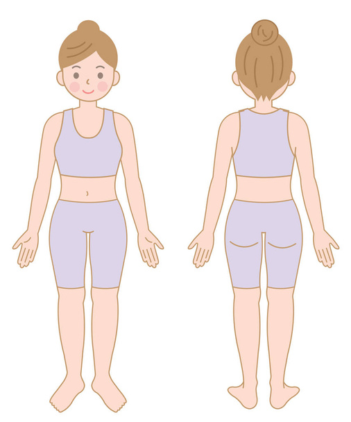 corpo femminile in piedi. concetto di salute e bellezza
 - Vettoriali, immagini