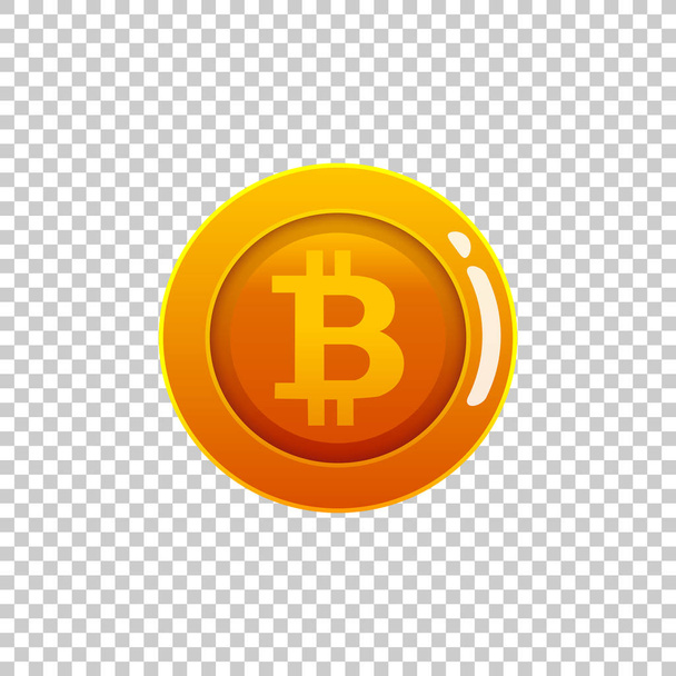 Bitcoin kryptovaluutta kolikko, kuvake virtuaalivaluutta
.  - Vektori, kuva