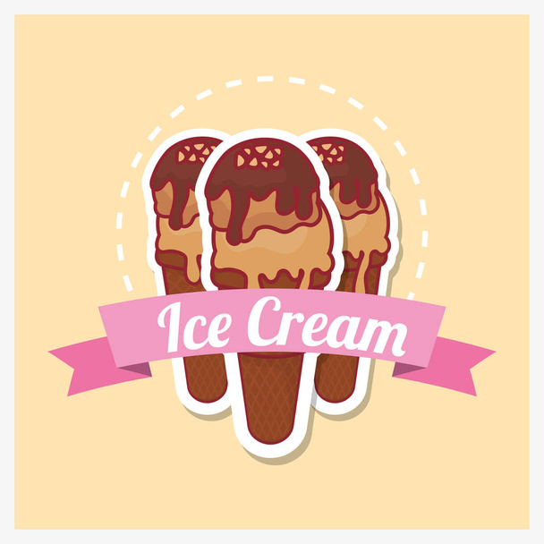 Conception de crème glacée
 - Vecteur, image