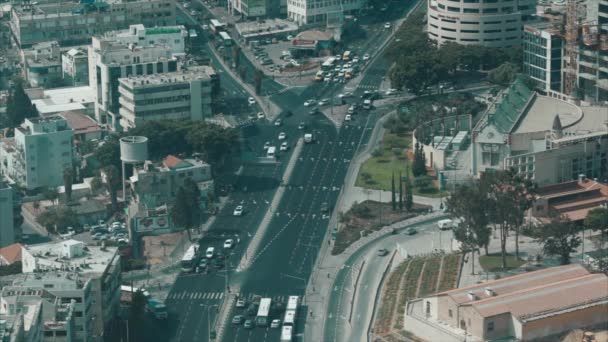 view of city tel aviv traffic - Video