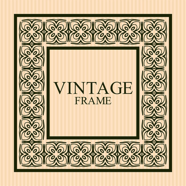 Vintage ornamental retro frame. Template for design. Vector illustration - Vector, Image