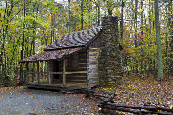 Log Cabin home op de boerderij geschiedenis wonen in Kings Mountain State Park - Foto, afbeelding