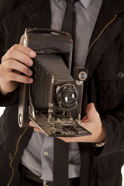 close up camera in hands - Фото, изображение