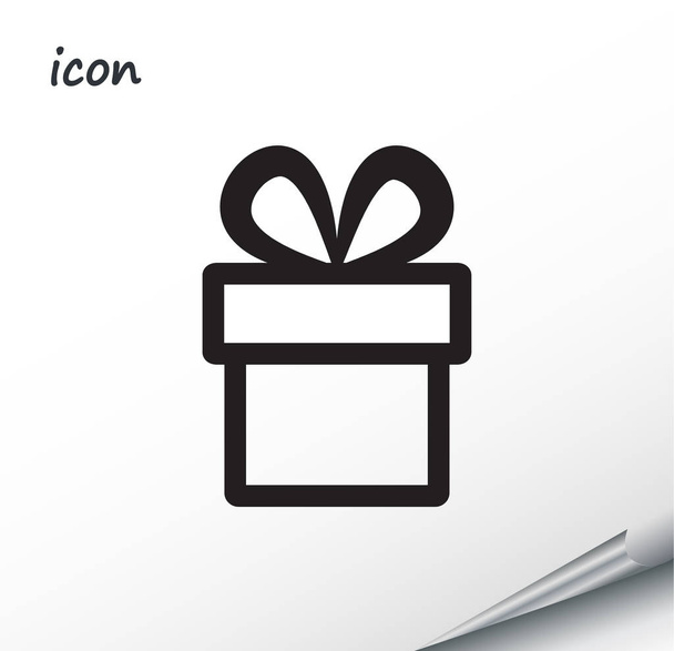 Icono de regalo vectorial en una hoja de plata envuelta
 - Vector, Imagen