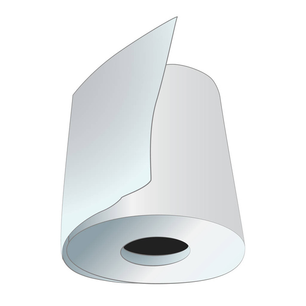 リアルな紙ロール セット分離ベクトル イラスト空白い 3 d 包装キッチン タオルのテンプレートを模擬 - ベクター画像