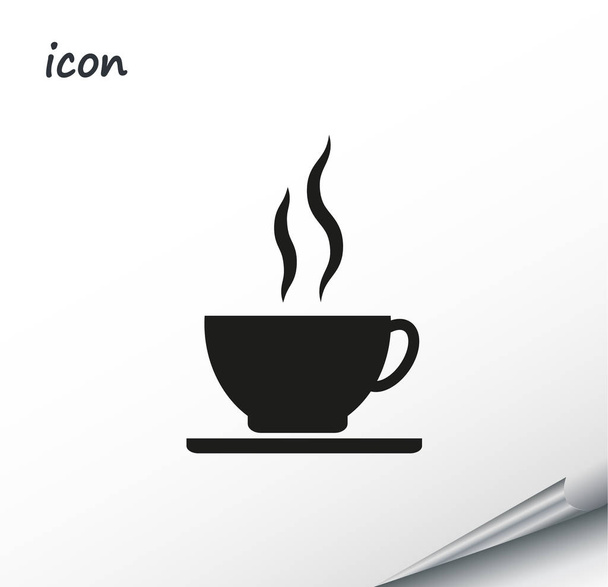 Векторная икона кофе на обернутом серебряном листе
 - Вектор,изображение