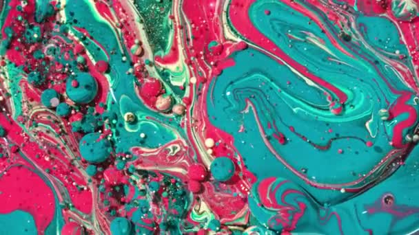 Tinta de óleo de movimento lento de bolhas de cores brilhantes
 - Filmagem, Vídeo