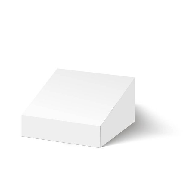 Prázdná lepenková krabice s měkkým stínem. Kosmetická krabice. Vektor - Vektor, obrázek