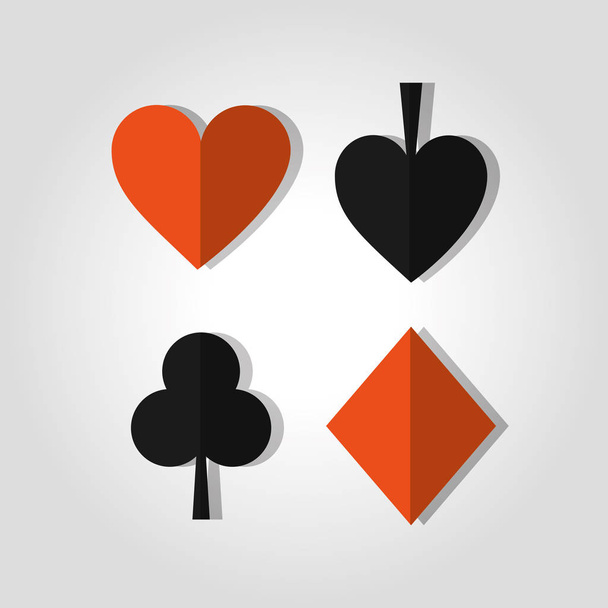 carte de poker convient coeur club pique et diamant casino jeu thème
 - Vecteur, image