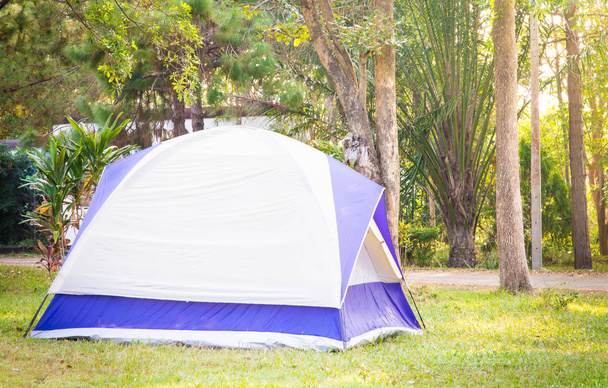 Primer plano tienda en concepto de camping
. - Foto, imagen