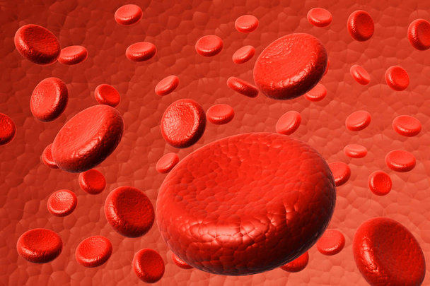 赤い血液細胞。医療と科学の背景。3 d のレンダリング - 写真・画像
