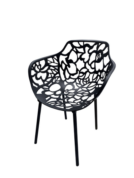 Openwork metal chair.  - 写真・画像