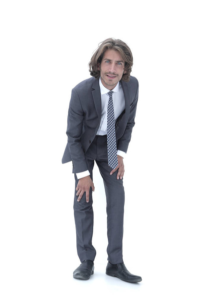 Young handsome businessman bending down. - Photo, image