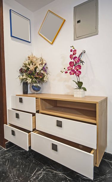 Dressing table chest of drawers in apartment interior design - Foto, Imagen