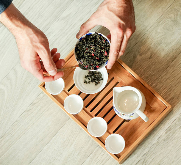Elite varieties of Chinese tea for catalog and online store - Valokuva, kuva