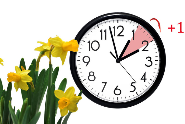 Daylight Saving Time. Change clock to summer time. - Photo, Image