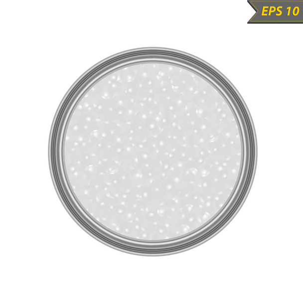 white caviar vector illustration  isolated on white background - Vector, Image