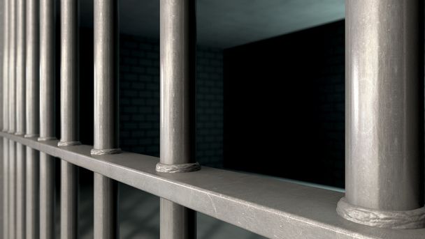 Primeros planos de las barras de celdas de la cárcel
 - Foto, imagen