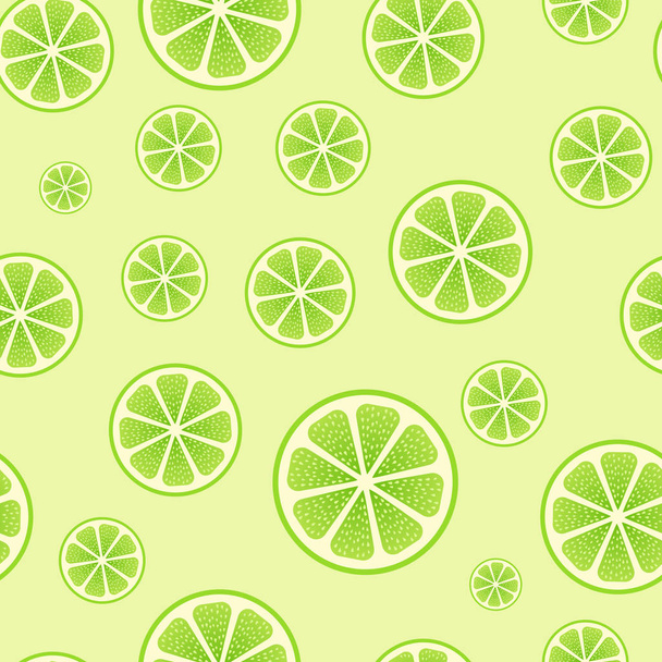 Abstract seamless green lime vector background.  - Vektör, Görsel
