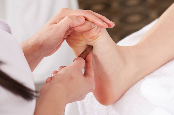 close up of thai foot massage - Foto, Imagem