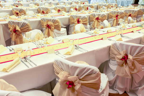 Arranged wedding tables - Photo, Image