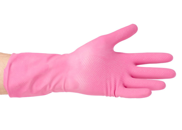 Hand in a rubber glove for cleaning cleanliness - Fotó, kép