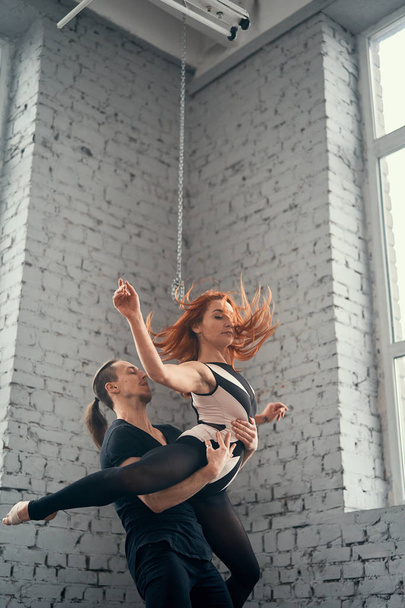 The two young modern ballet dancers - 写真・画像