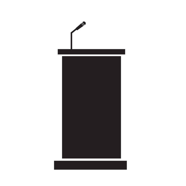 podium icon on white background. podium sign. simple poduim icon - Vector, Image