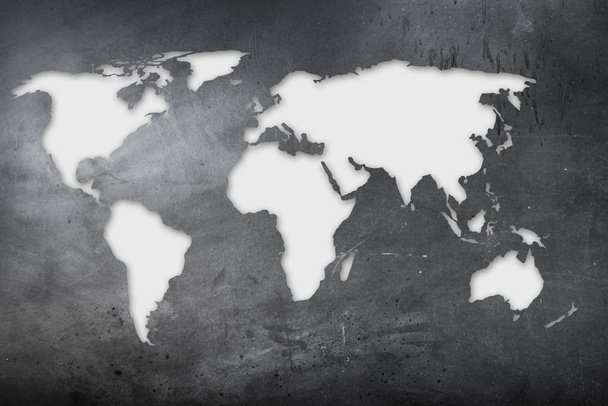 Weltkarte im Grunge-Hintergrund - Foto, Bild