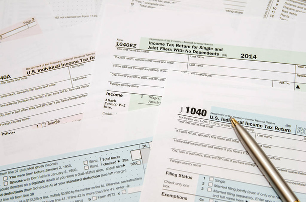 Daňový formulář 1040, detail - Fotografie, Obrázek