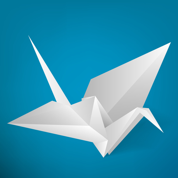 Origami stork. Vector illustration. - Vector, Image