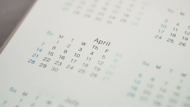 Blur naptár tervezési koncepció. - Fotó, kép