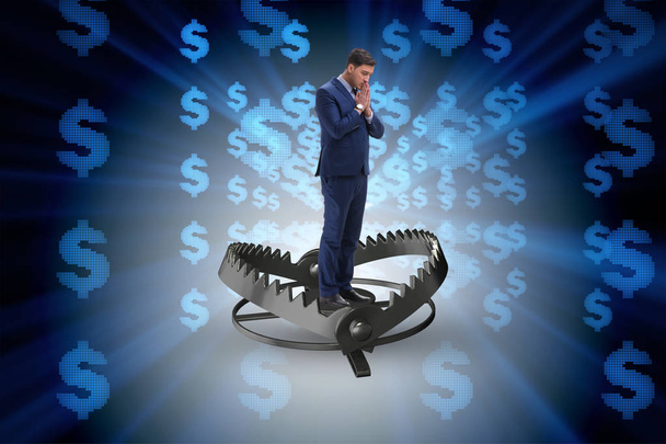 Un homme d'affaires piégé par le dollar - Photo, image