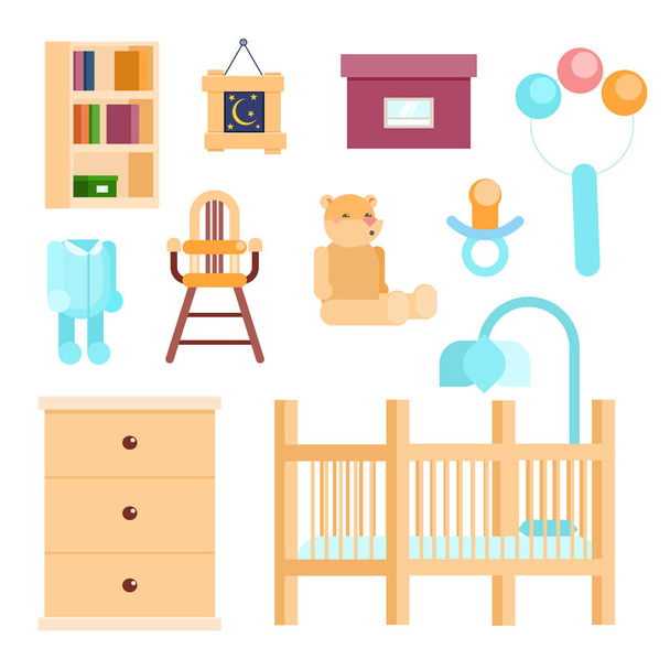 Концепция детской комнаты
 - Вектор,изображение
