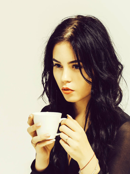 sexy woman with cup - Foto, imagen