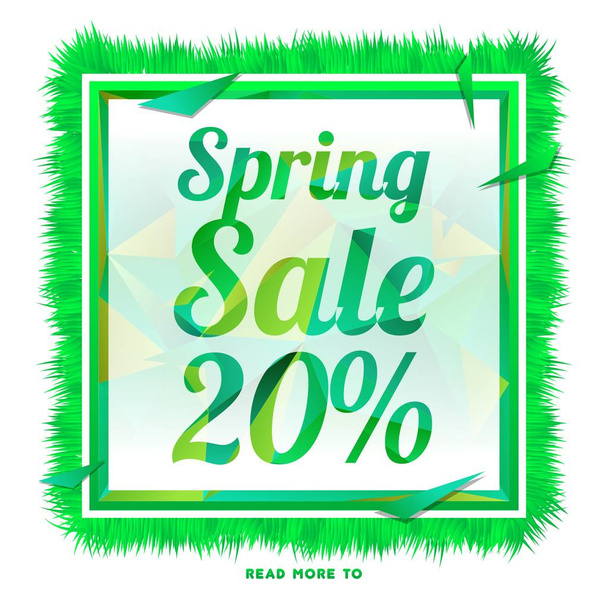 spring sale banner discount  - Vector, Imagen