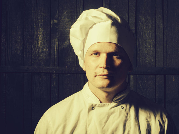 Chef in white uniform - Φωτογραφία, εικόνα