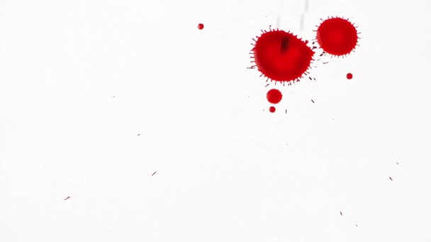 Gotas de sangre Salpicaduras Textura de fondo
 - Metraje, vídeo