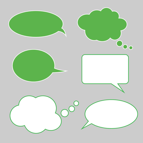 Vector set of stickers of speech bubbles. Blank empty speech bubbles - Vector, Image