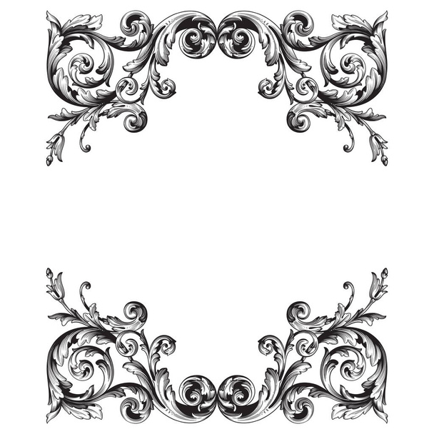 Векторное барочное украшение в викторианском стиле
 - Вектор,изображение