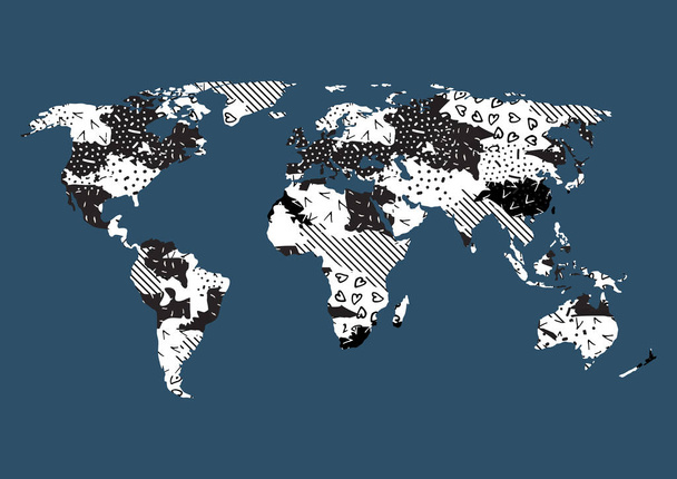abstração mapa do mundo
 - Vetor, Imagem