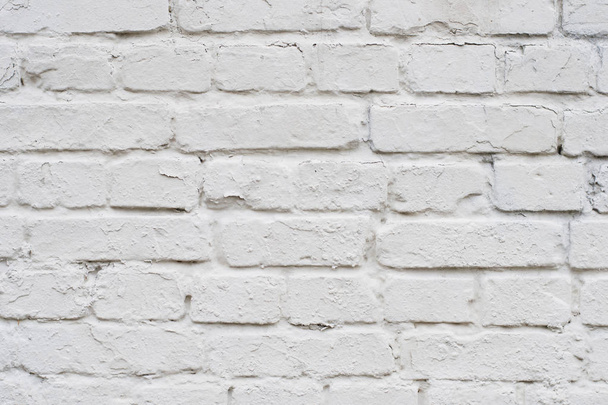 Old white brick wall texture background - Photo, Image