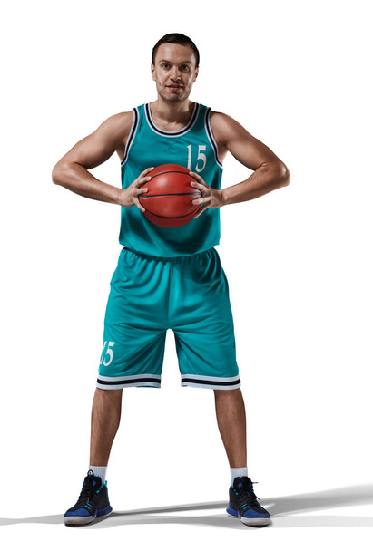 basketball player isolated on white - Valokuva, kuva