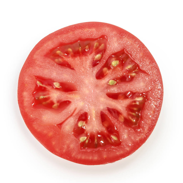 Fatia de tomate isolada sobre fundo branco - Foto, Imagem