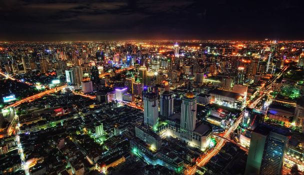 Arranha-céus de Bangkok aéreo
 - Foto, Imagem