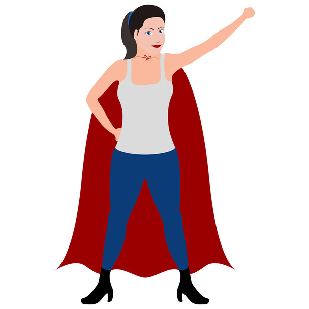 Superwoman stripfiguur - Vector, afbeelding