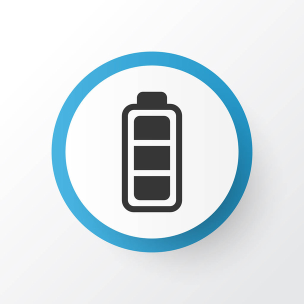 Symbol ikonę Wskaźnik baterii. Premium jakości akumulator na białym tle znak element w modnym stylu. - Zdjęcie, obraz