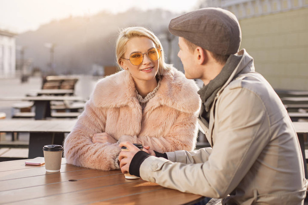 Young woman is spending time with her boyfriend - Zdjęcie, obraz