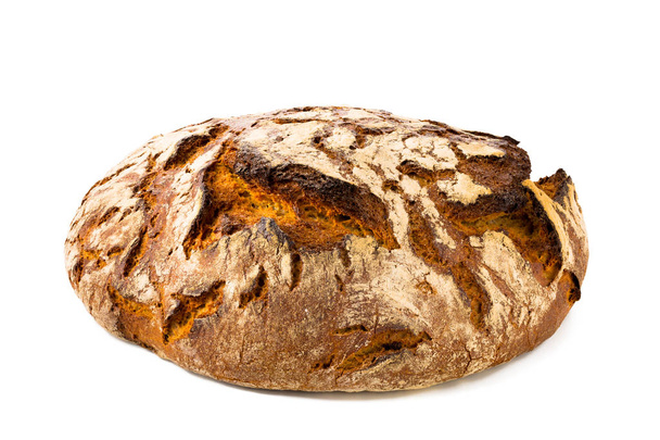 καρβέλι ψωμί απομονωμένο σε λευκό φόντο - Φωτογραφία, εικόνα