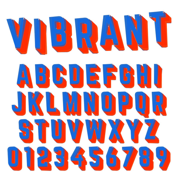 Design vibrante del carattere alfabeto
 - Vettoriali, immagini
